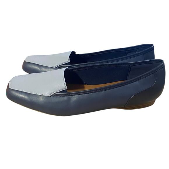 Harborsides Libbie Womens Loafers 11M Blue Black Faux Leather Slip On Shoes - Picture 9 of 9